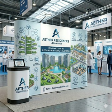 3x6 Düz Örümcek Stand - Ultra Geniş Panoramik Tanıtım Duvarı