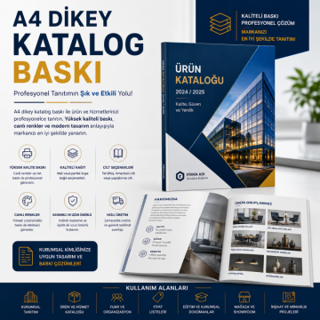 A4 Dikey Katalog Baskı