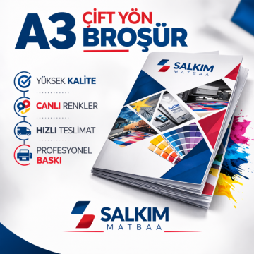 A3 Çift Yön Broşür Baskı - 3