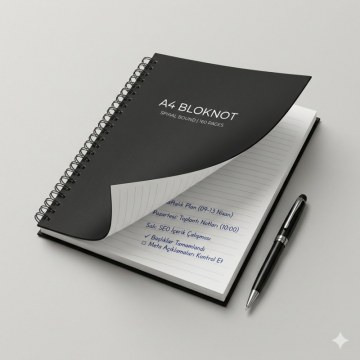 A4 Kapaklı Bloknot-Sert Kapak Defter - 3