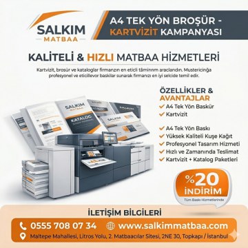 A4 Tek Yön Broşür (21 x 29.7 cm) – Kaliteli Renkli Baskı - 2