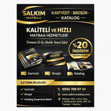 A5 Tek Yön Broşür Basımı - Yüksek Kalite Kuşe Kağıt (1000 Adet) - 2