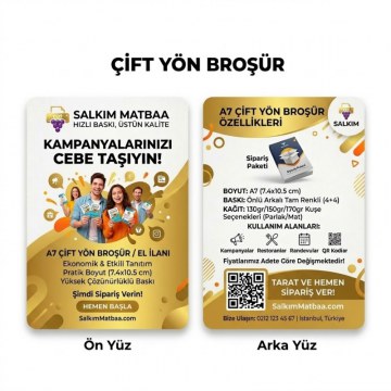 A6 Çift Yön Broşür Basımı| Salkım Matbaa - 4