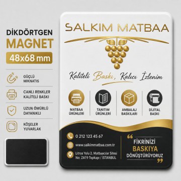 Dikdörtgen Magnet Baskı (48x68 mm)