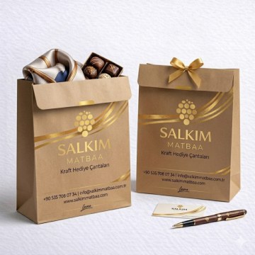 Baskılı Kraft Hediye Çantası - 2