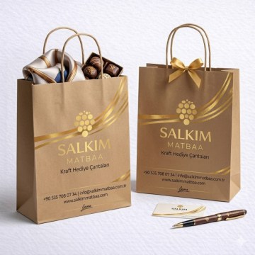 Baskılı Kraft Hediye Çantası