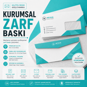 Diplomat Zarf Baskı | Kurumsal Logo Baskılı Zarf - Salkım Matbaa
