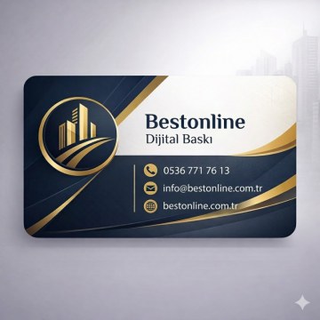 Tek Yüz Oval Kesim Kartvizit (Özel Kesim) - Modern ve Estetik Tasarım - 3