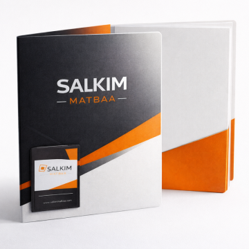 Tek Yüz Renkli Cepli Dosya – Kurumsal Logo Baskılı Premium Sunum Dosyası - 2